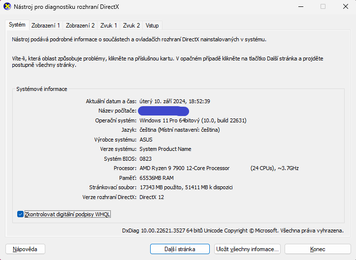 Prodám herní PC, Ryzen 9, AMD 7900 XTX, 64GB DDR5, 2TB SSD - 5