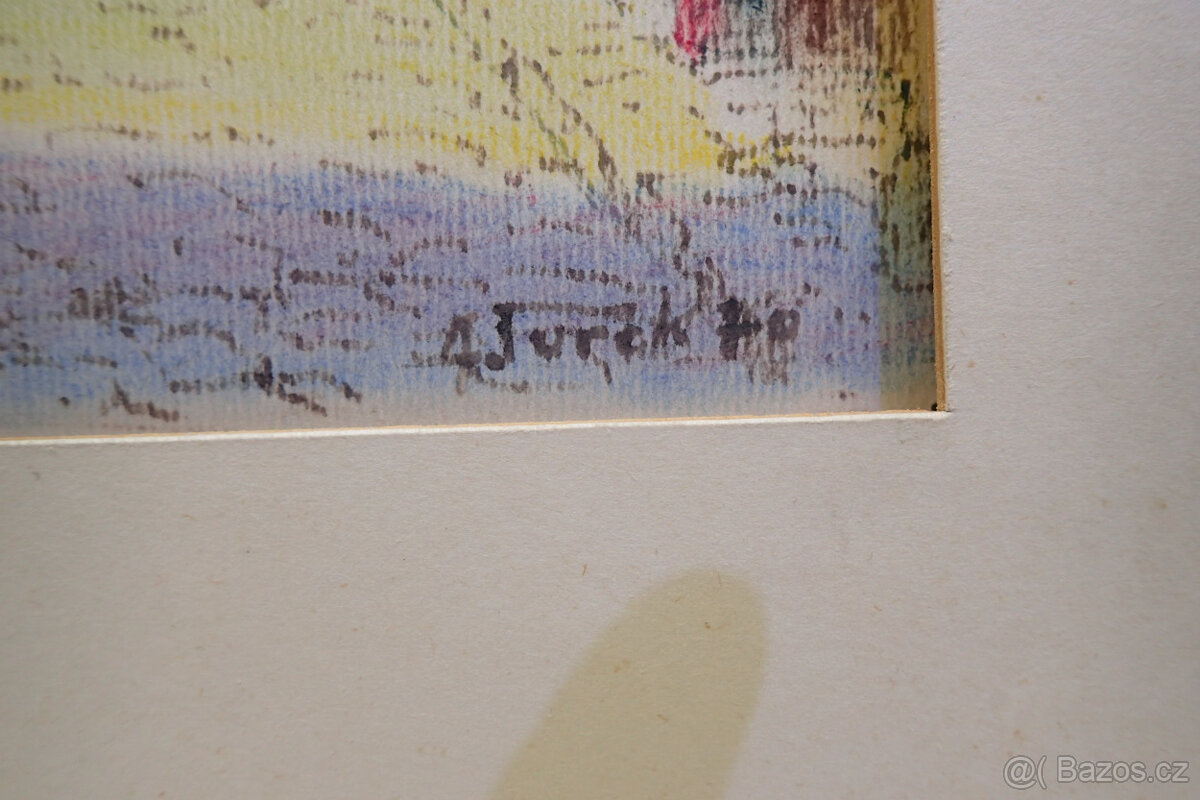 Obraz - Pražská ulička - sig. - pastel -1970 - 5