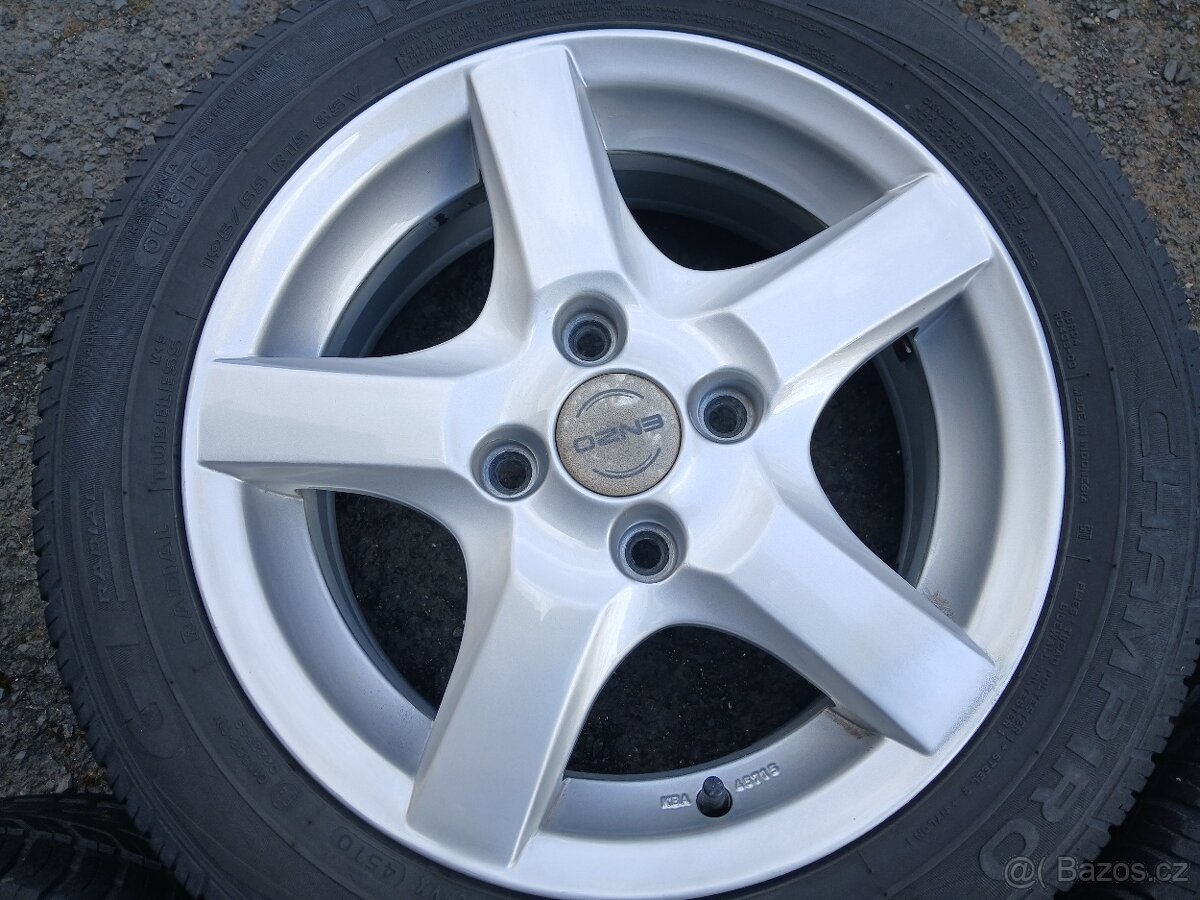 Prodám sadu ALU kol Enzo 195/55R15 letní - 5
