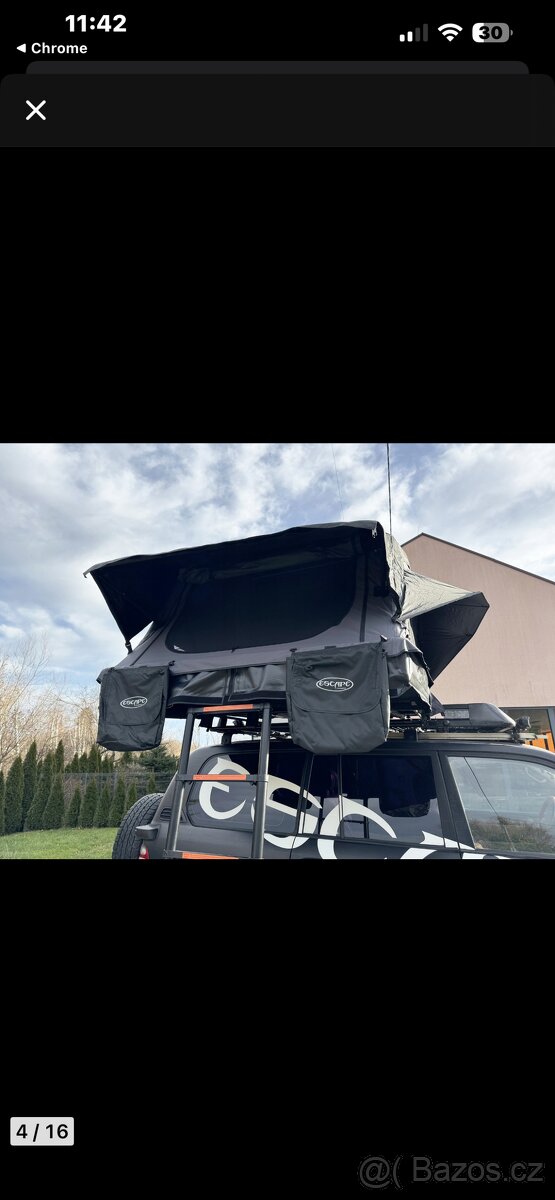 Střešní stan escape 160 zelený - 5