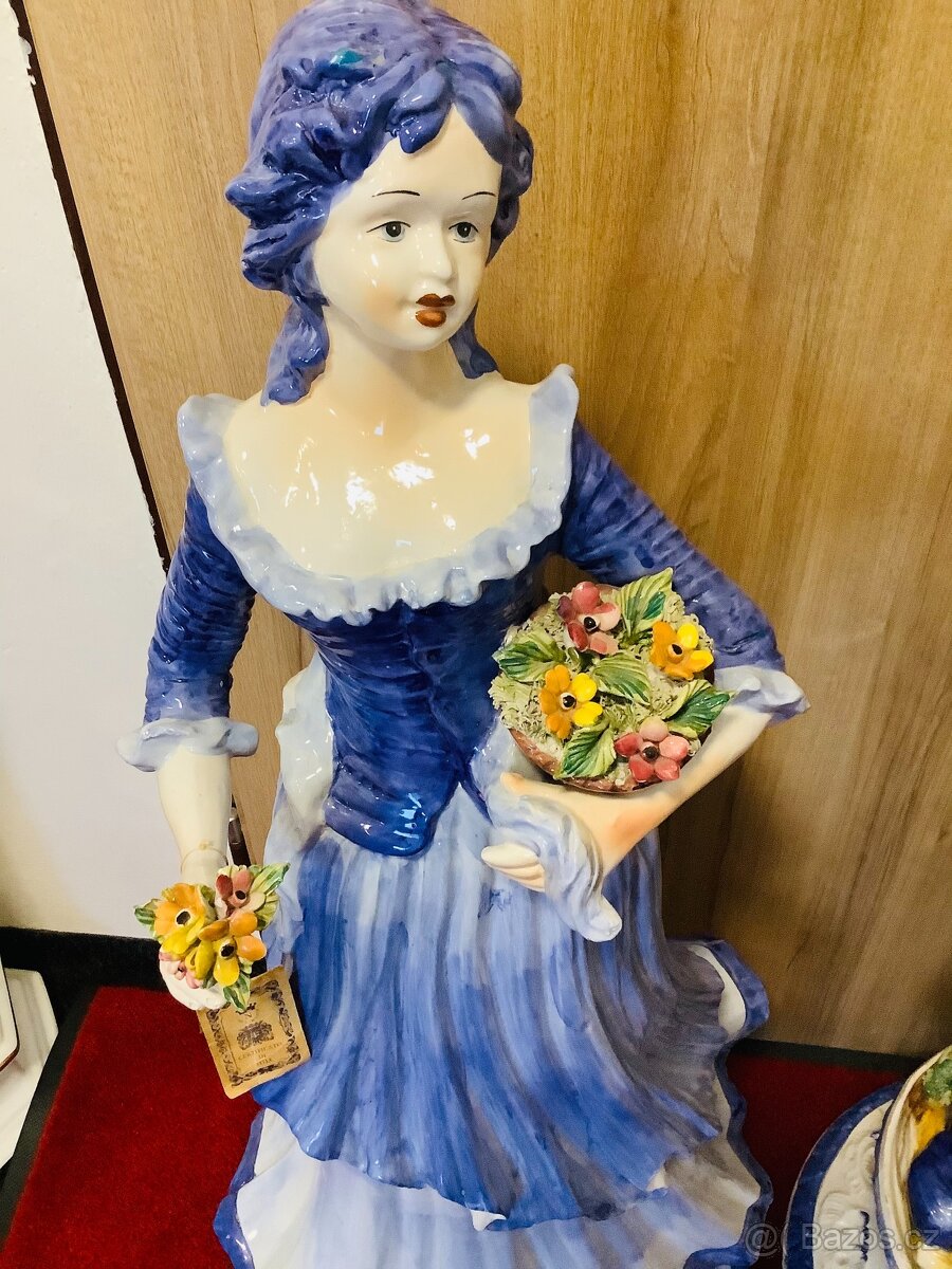 Staré porcelánové sousoší 110cm - 5