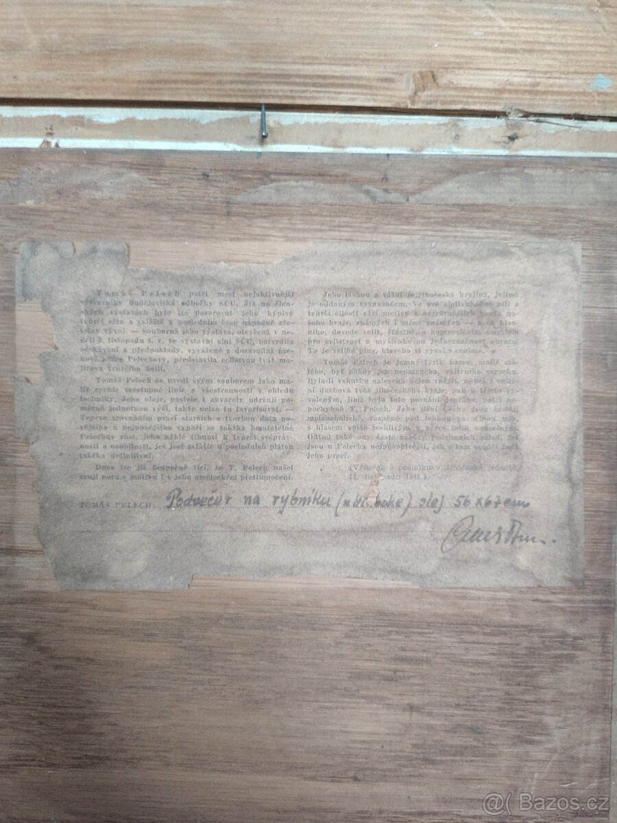 Pelech Tomáš česká krajinářská škola obraz olej na desce rám - 5