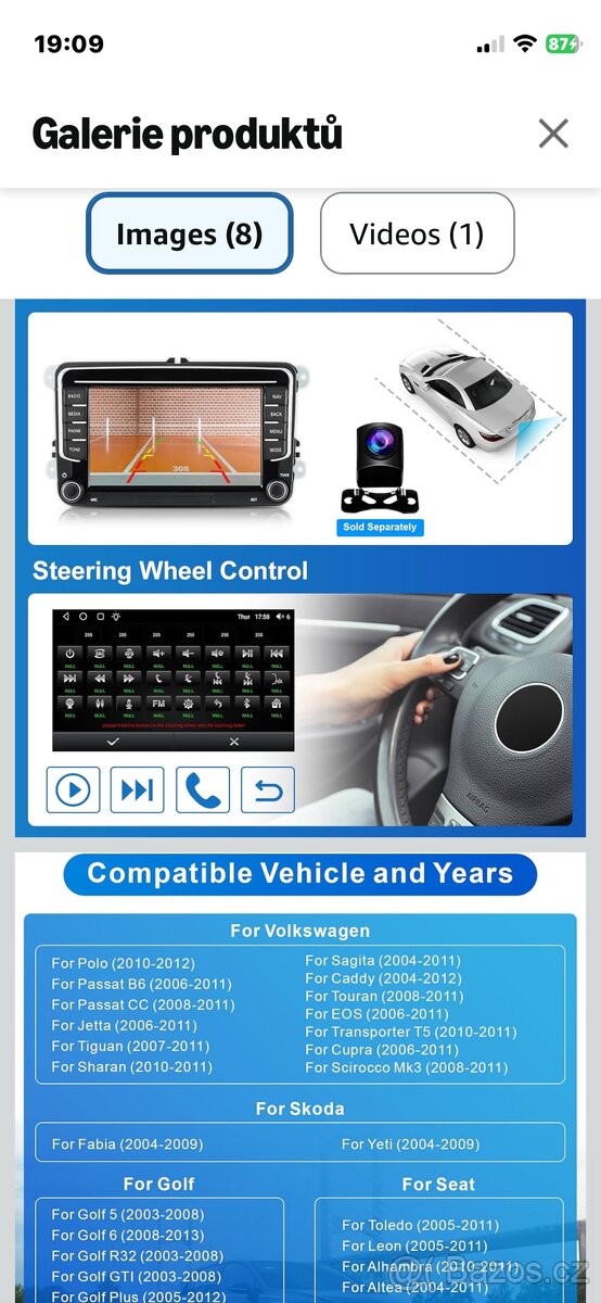 Autorádio Android volkswagen Golf, - 5