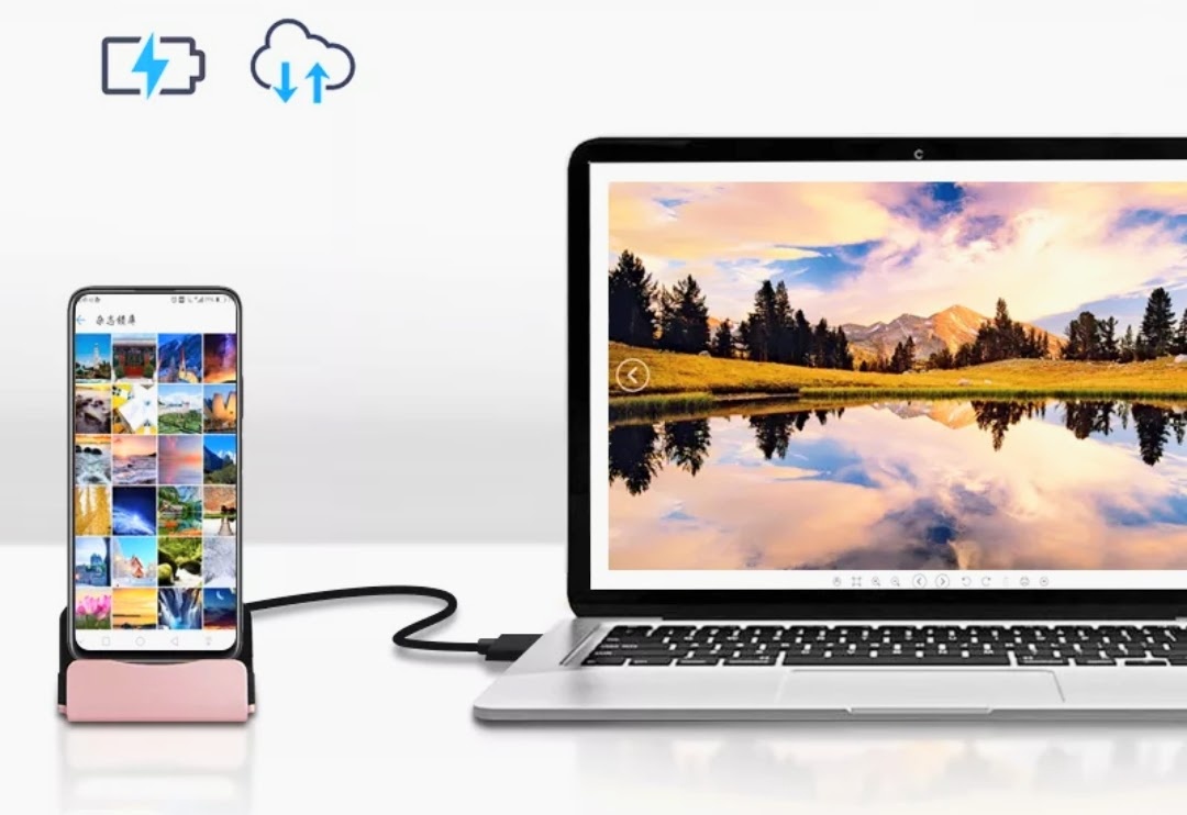 Nabíjecí stanice pro mobilní telefony. Konektor micro USB - 5