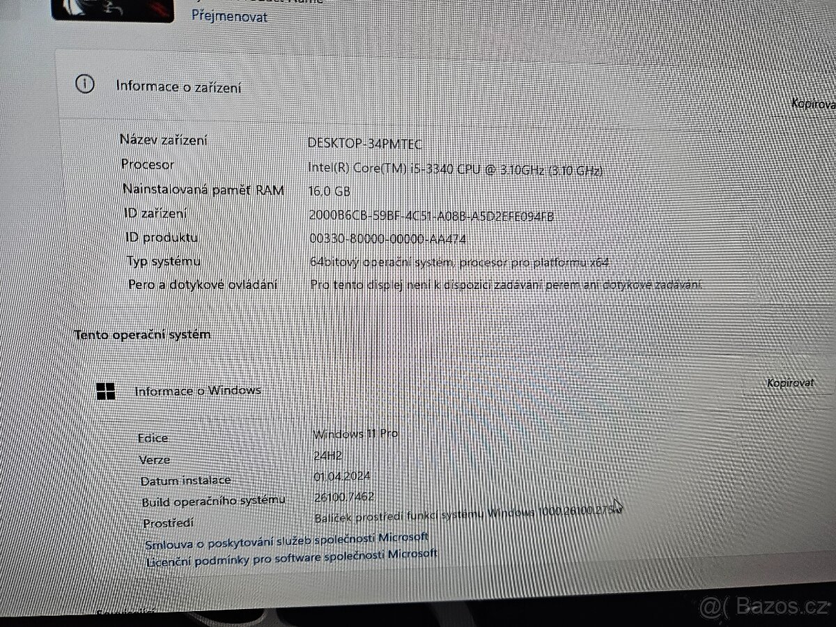 Herní pc i5-3340 16gb ddr3 GTX750ti 2gb lcd 24" GTA5 - 5