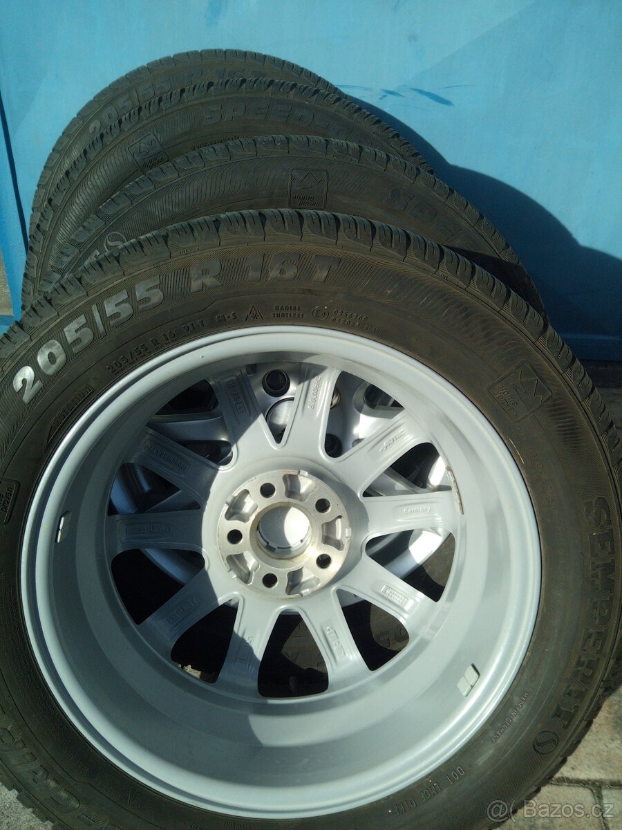 Prodám sadu zimních ALU kol na Škoda 16" - 5