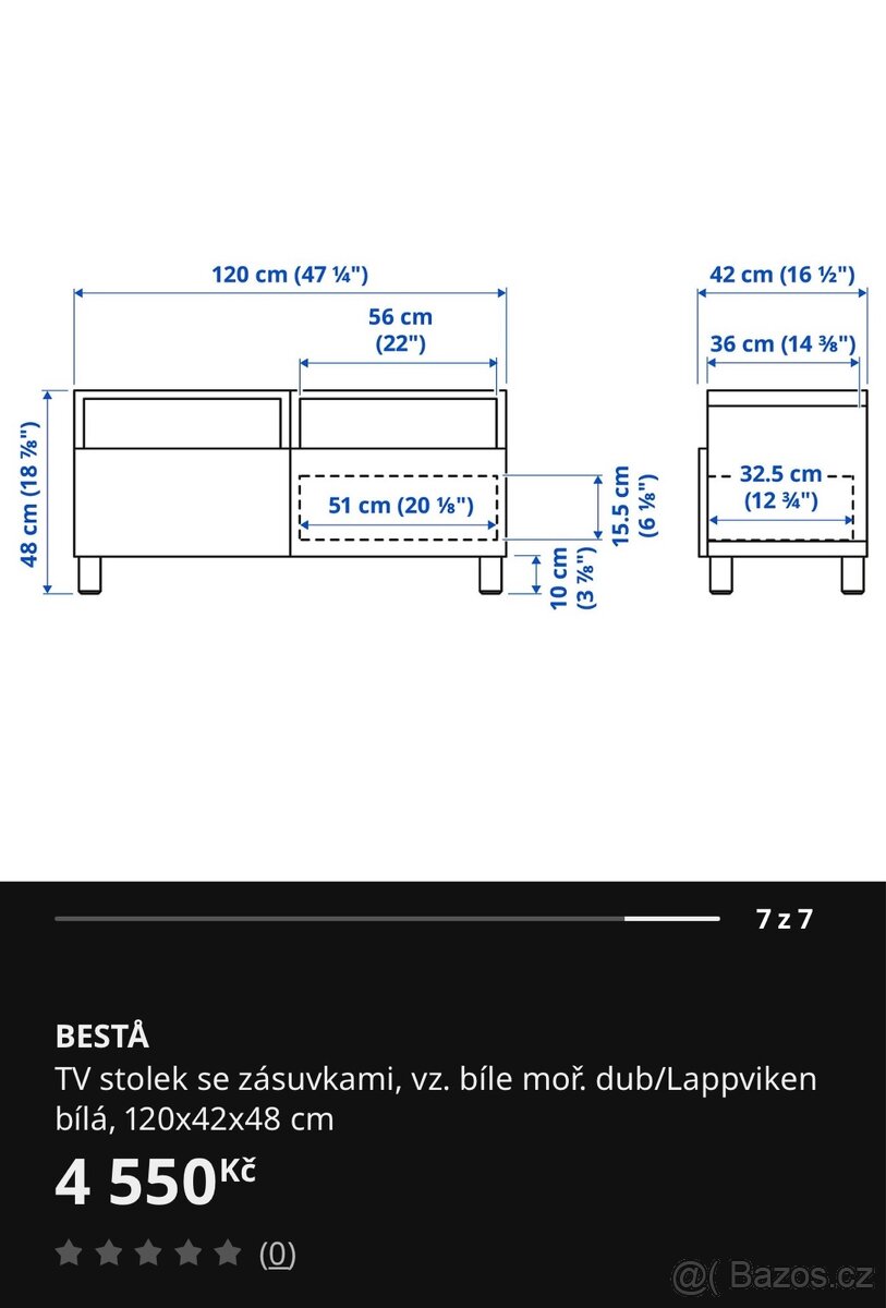 Tv stolek BESTÅ ikea - 5