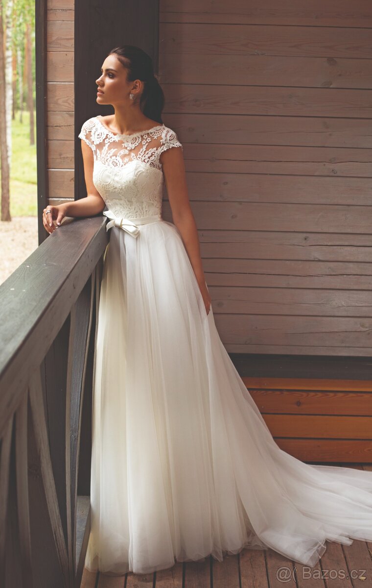 Luxusní nenošené svatební šaty, Idell 36 EU (S) - 5