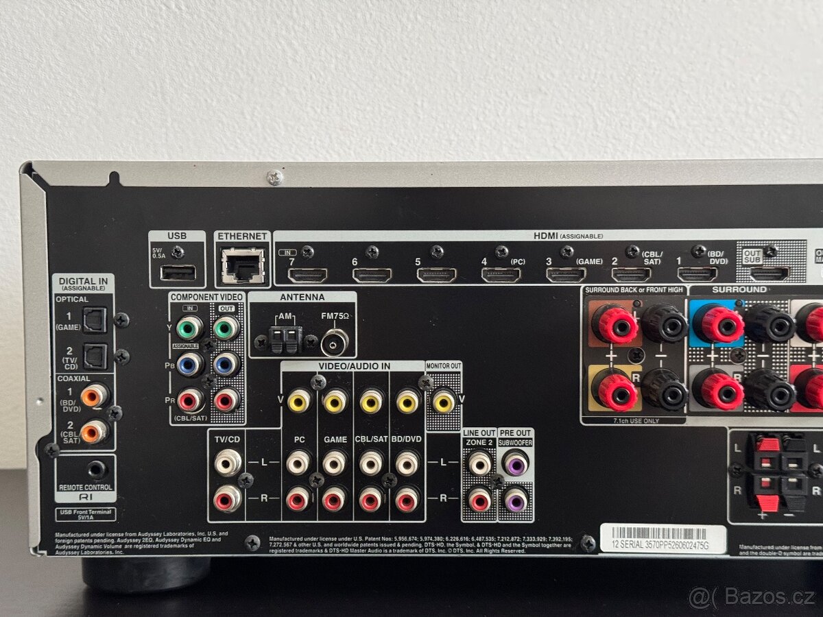 7.2 RECEIVER ZESILOVAČ ONKYO TX-NR515 HDMI DLNA USB 4K APP - 5