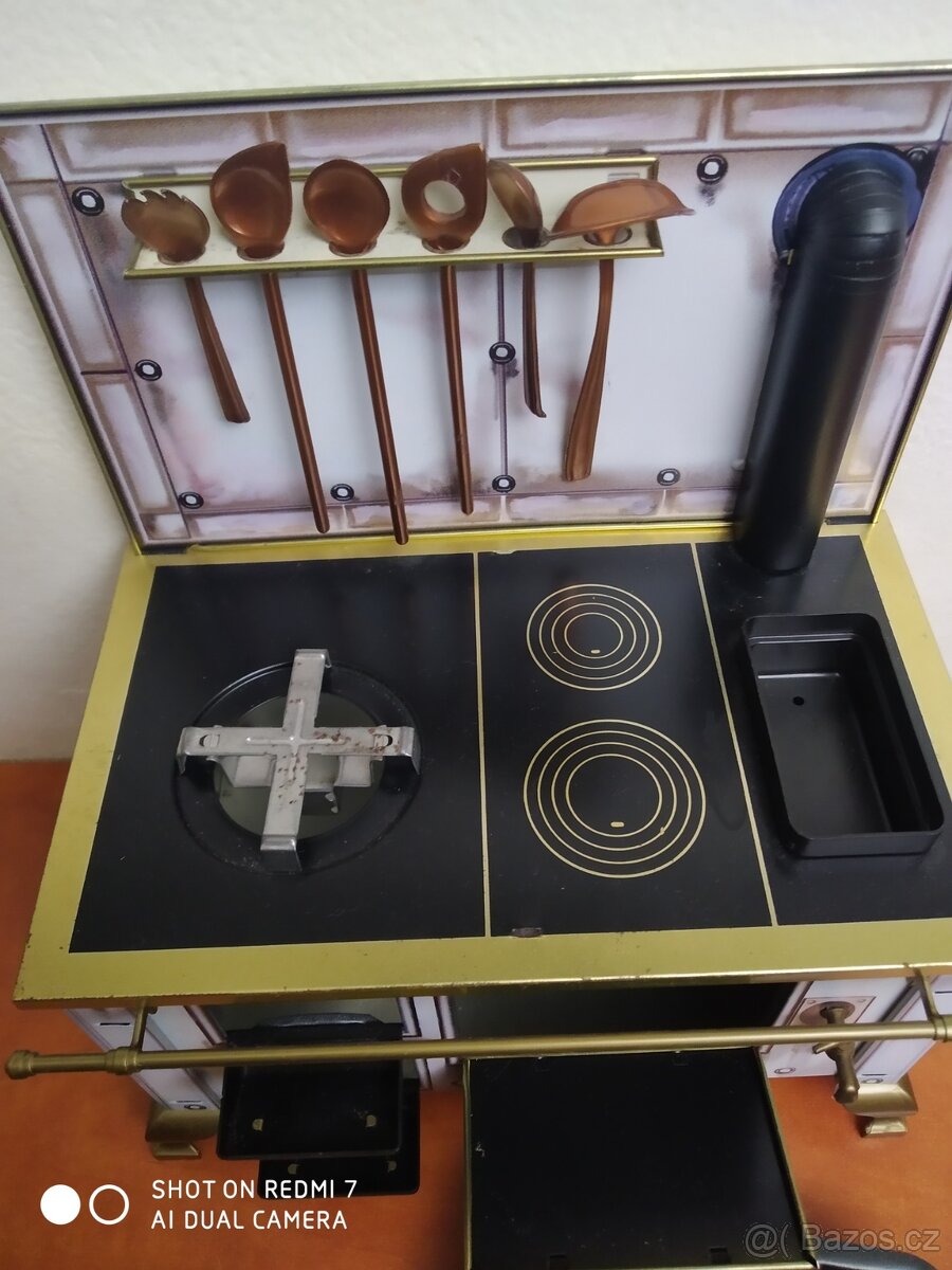 Plechová kamna sporák pro panenka barbie sběratele - 5