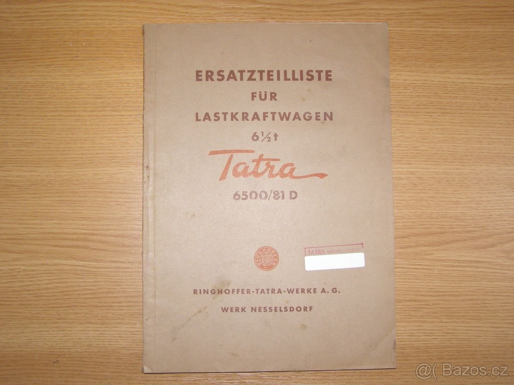 Vyměním literaturu Tatra 27, 81 a 85 a Škoda 606 a 706 - 5