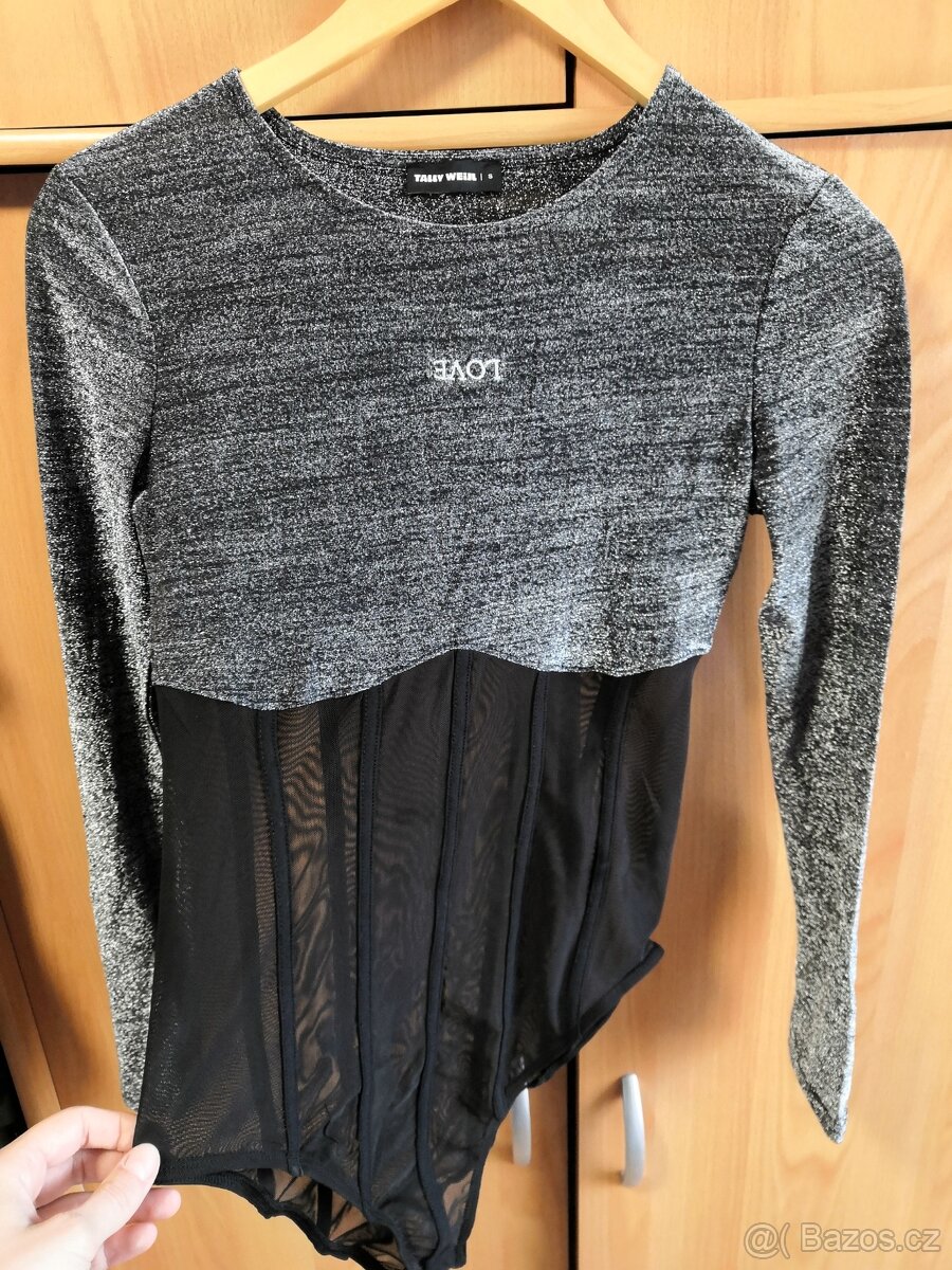 Průhledné třpytivé sexy body - 5