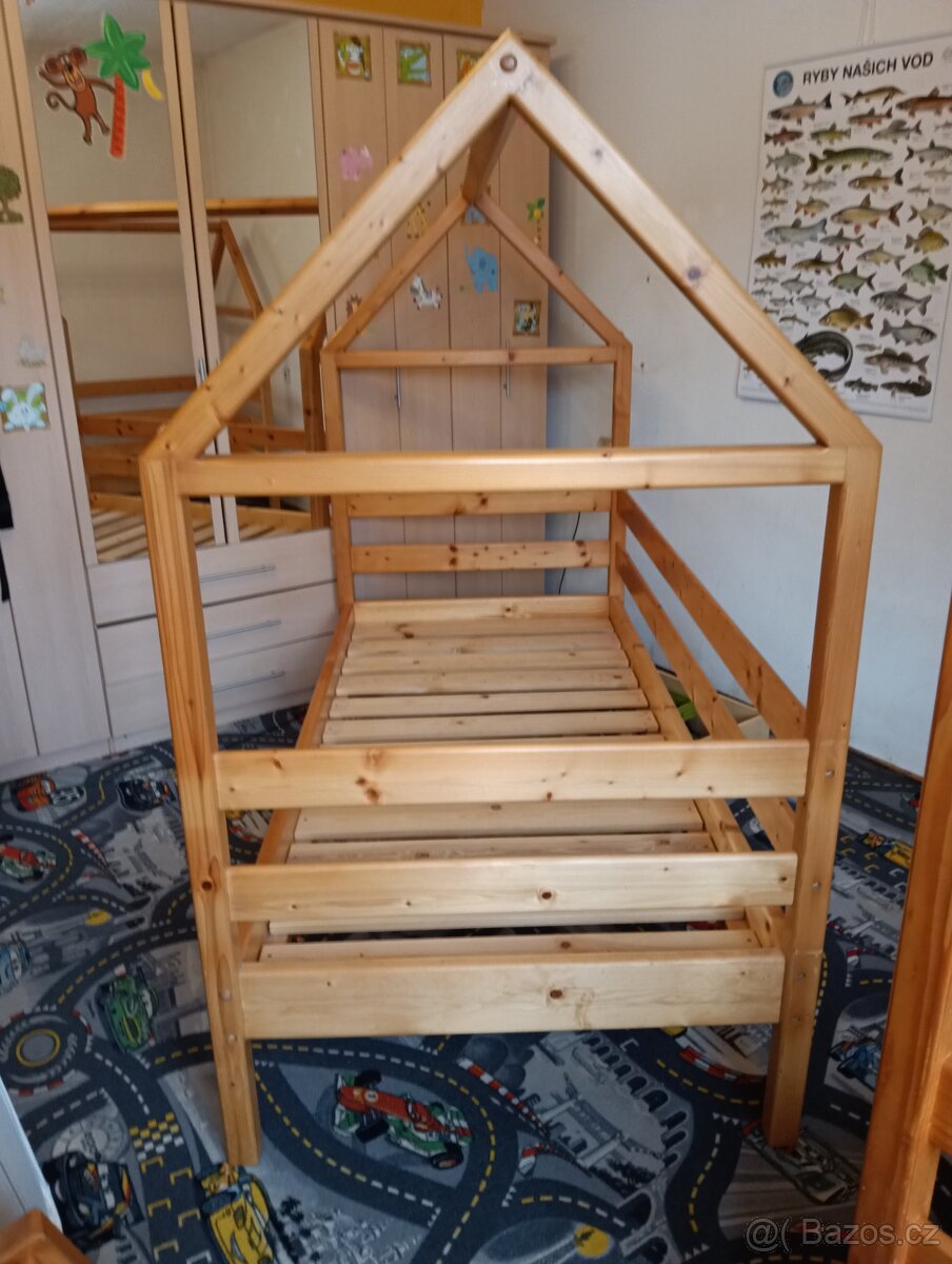 Domečková postel (masiv) - 5