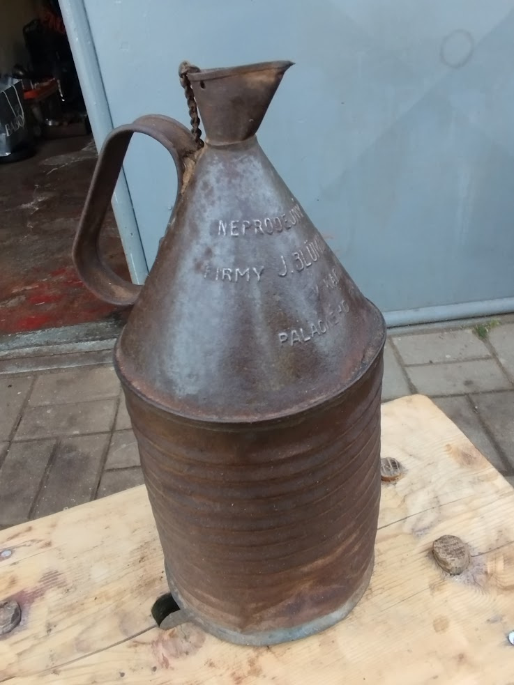 nádoba na petrolej/benzín - první republika - Blumel - 5