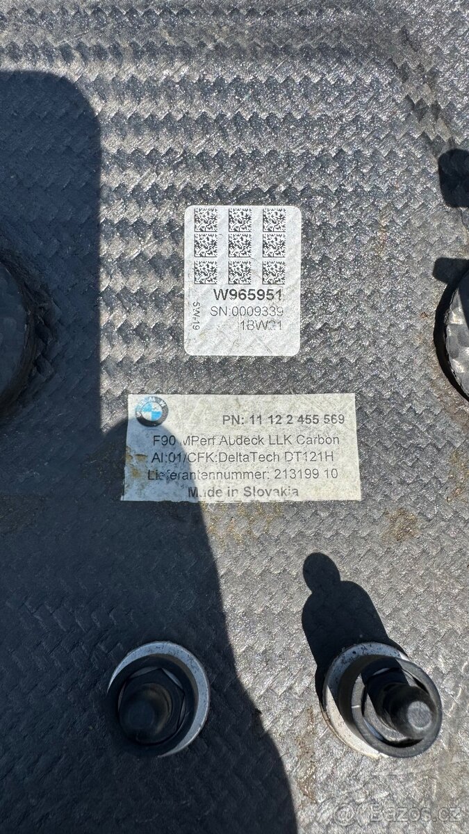 BMW M5f90,M8 X5M X6M karbonové kryty motoru tři části origin - 5