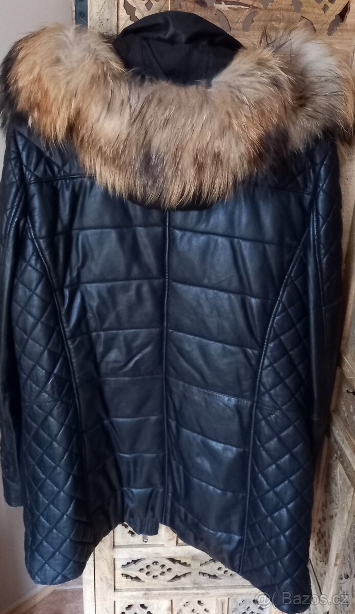 Kara zimní kožený kabát - Kara dámská kožená bunda - 5