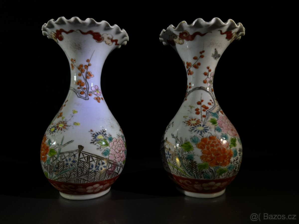 Párové vázičky Imary Japonsko 1920 -1950 - 5