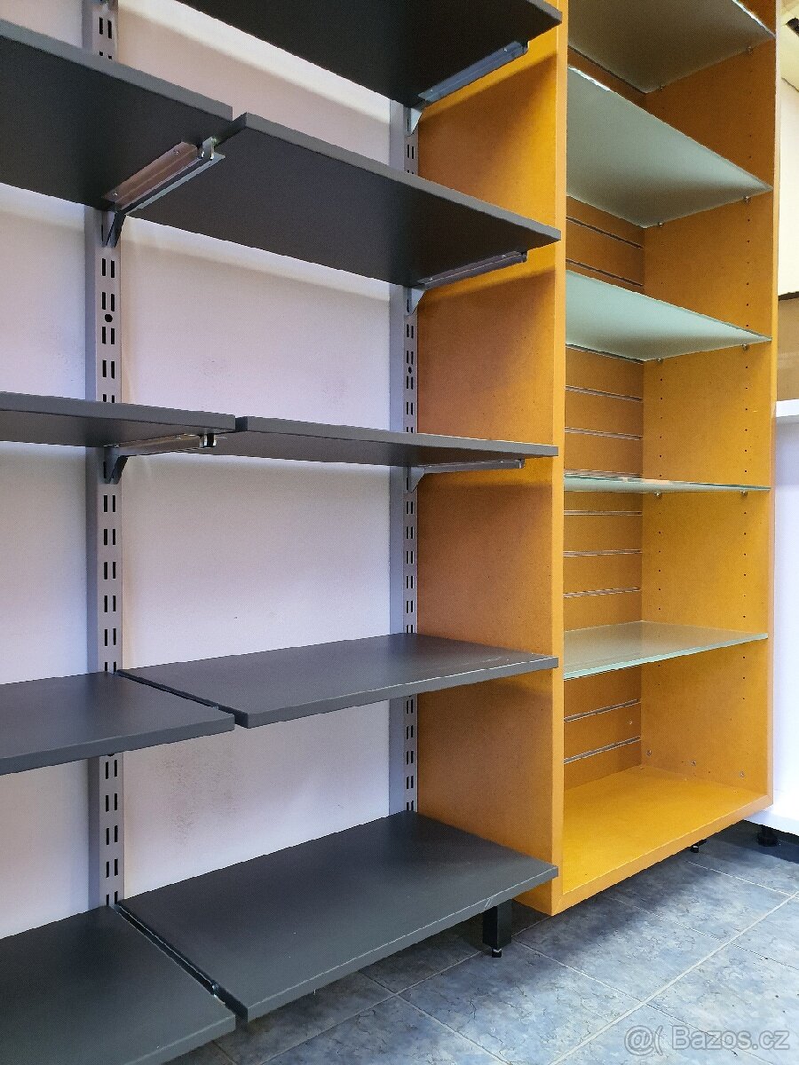 Policová stěna (regál) do prodejny, kanceláře - 5