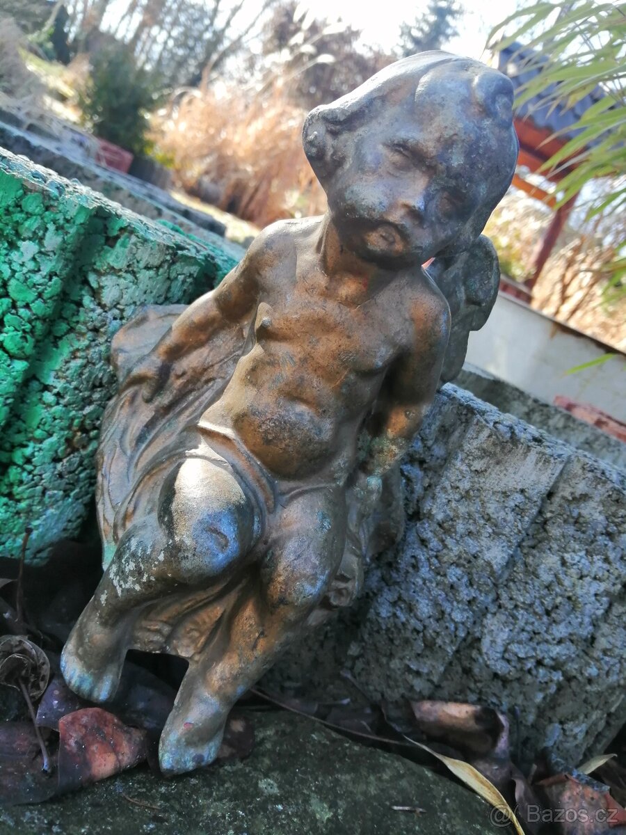 Mosazný andílek s patinou - 5