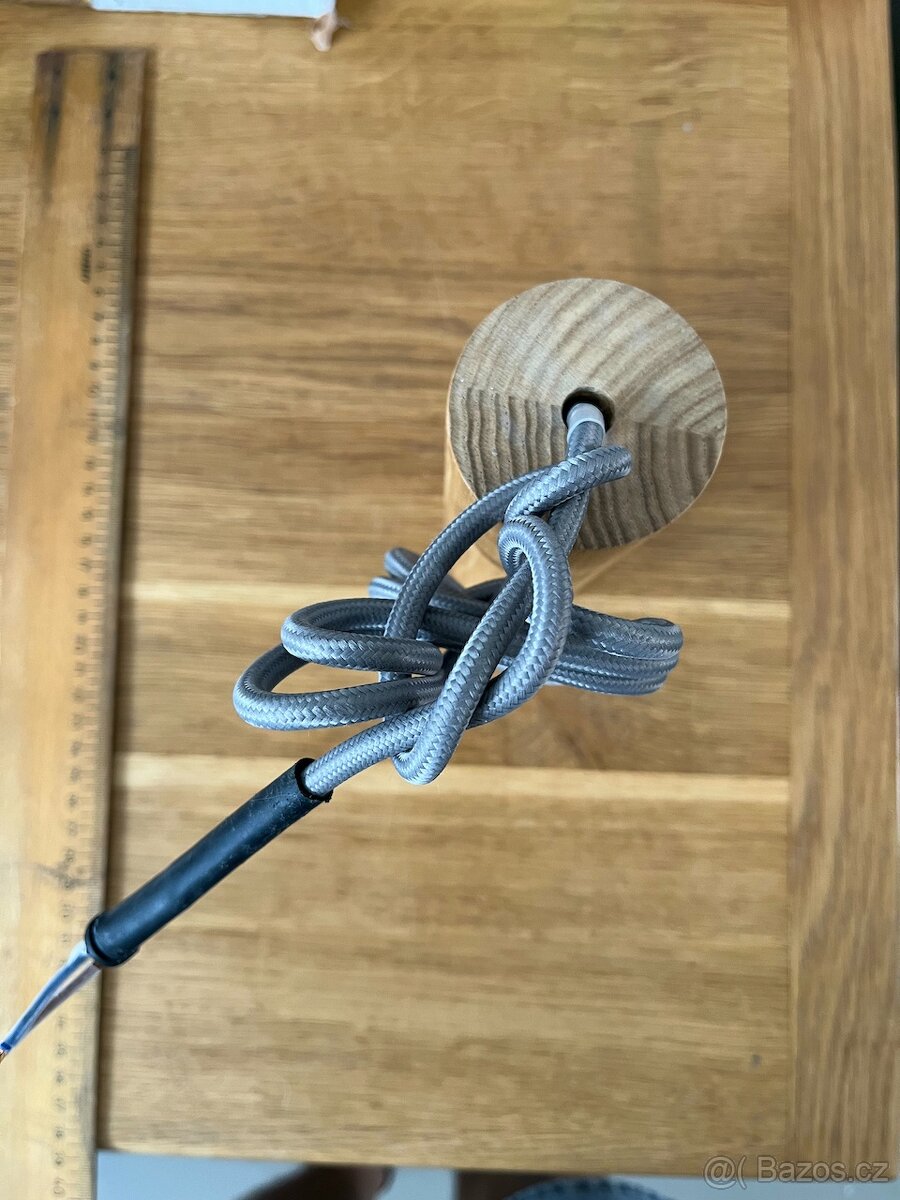 Dubové stropní závěsné svítidlo lustr E27 PC 1 tis - 5