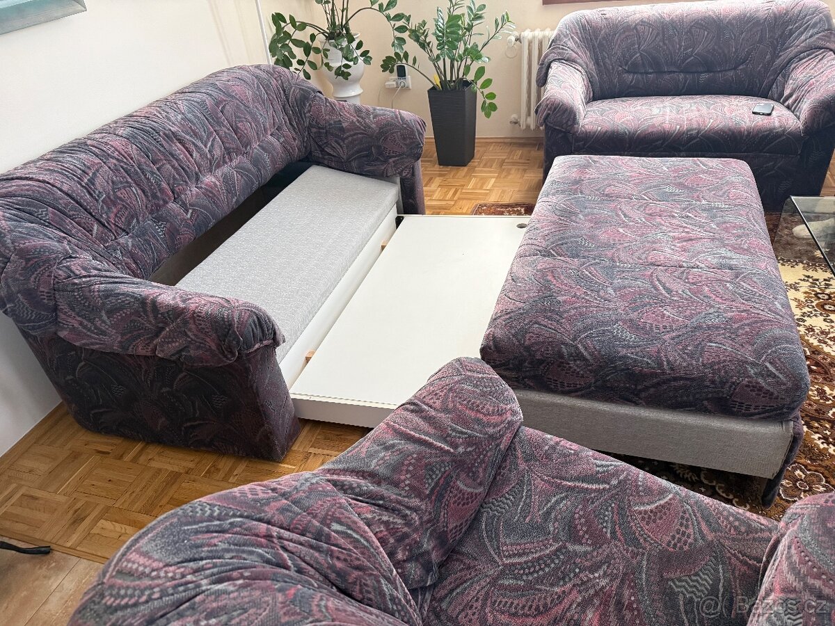 Rozkládací sedací souprava 3+2+1 - 5