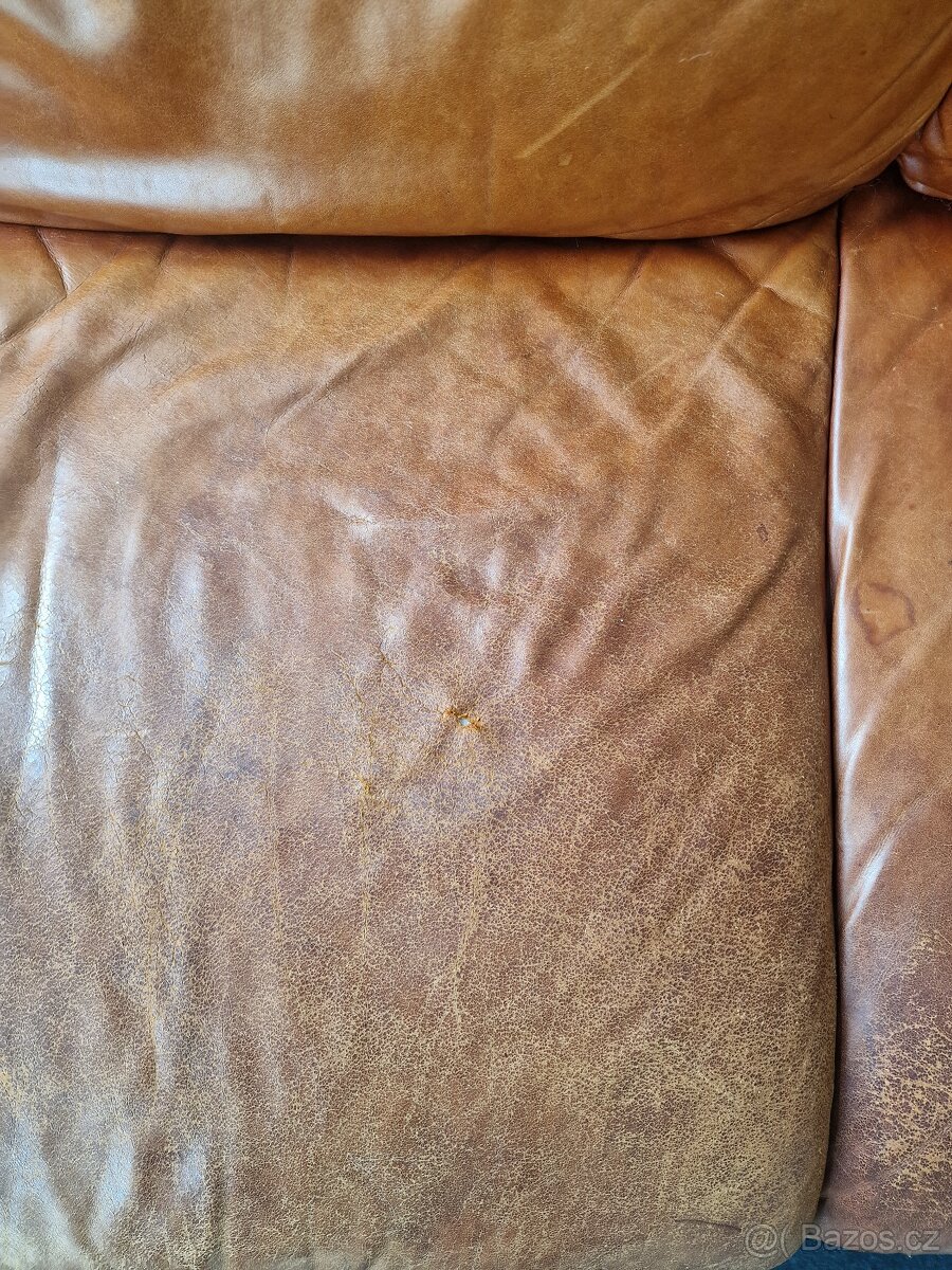 Kožená sedací souprava/pohovka/gauč - 5