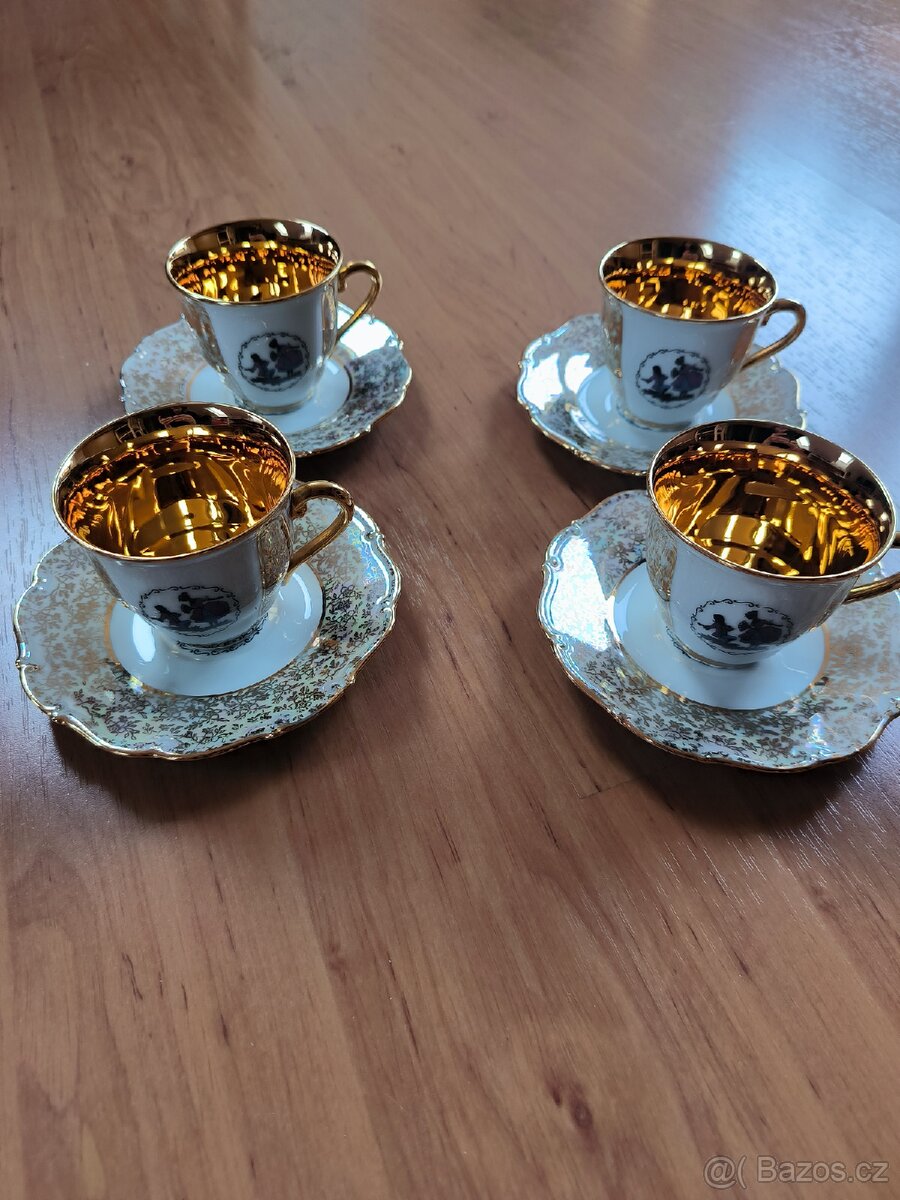 retro hrnek, kávová souprava, set - 5