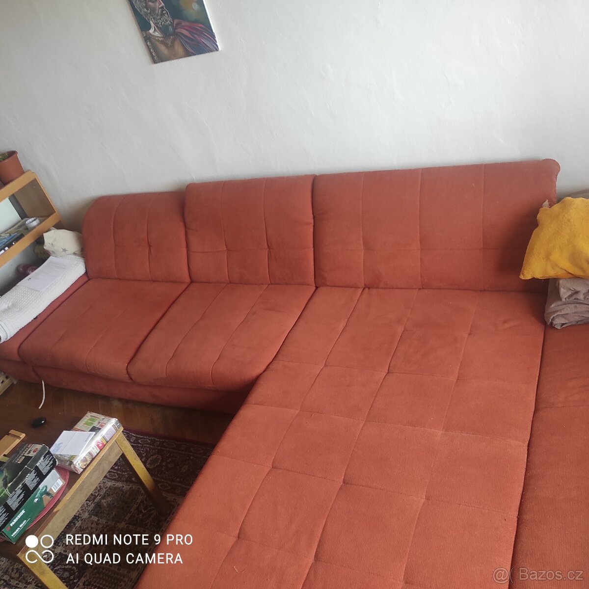 Prostorný gauč oranžový - 5