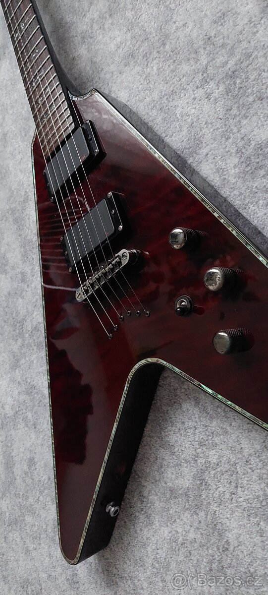 SCHECTER V-1 Hellraiser Black Cherry - 5