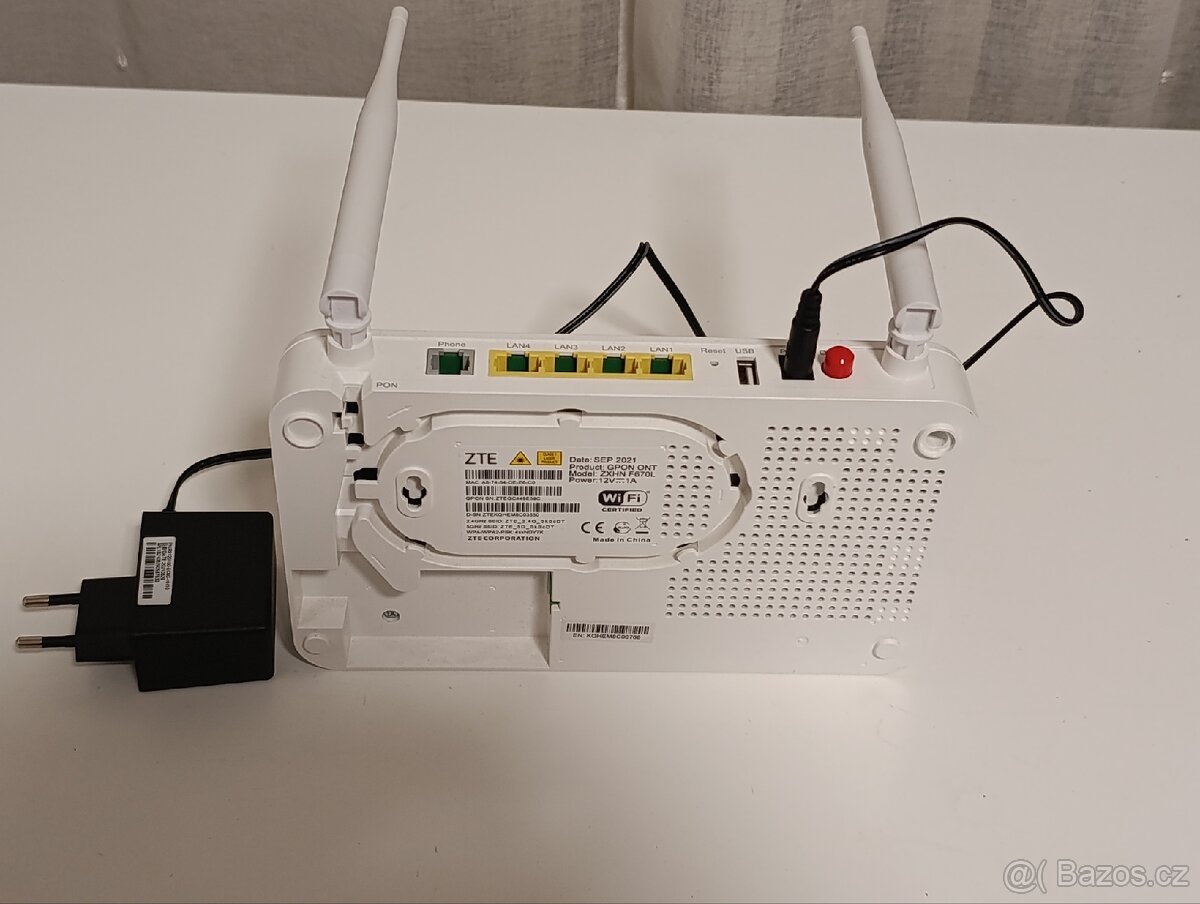 Dvoupásmový bezdrátový modem ZTE F670L - 5