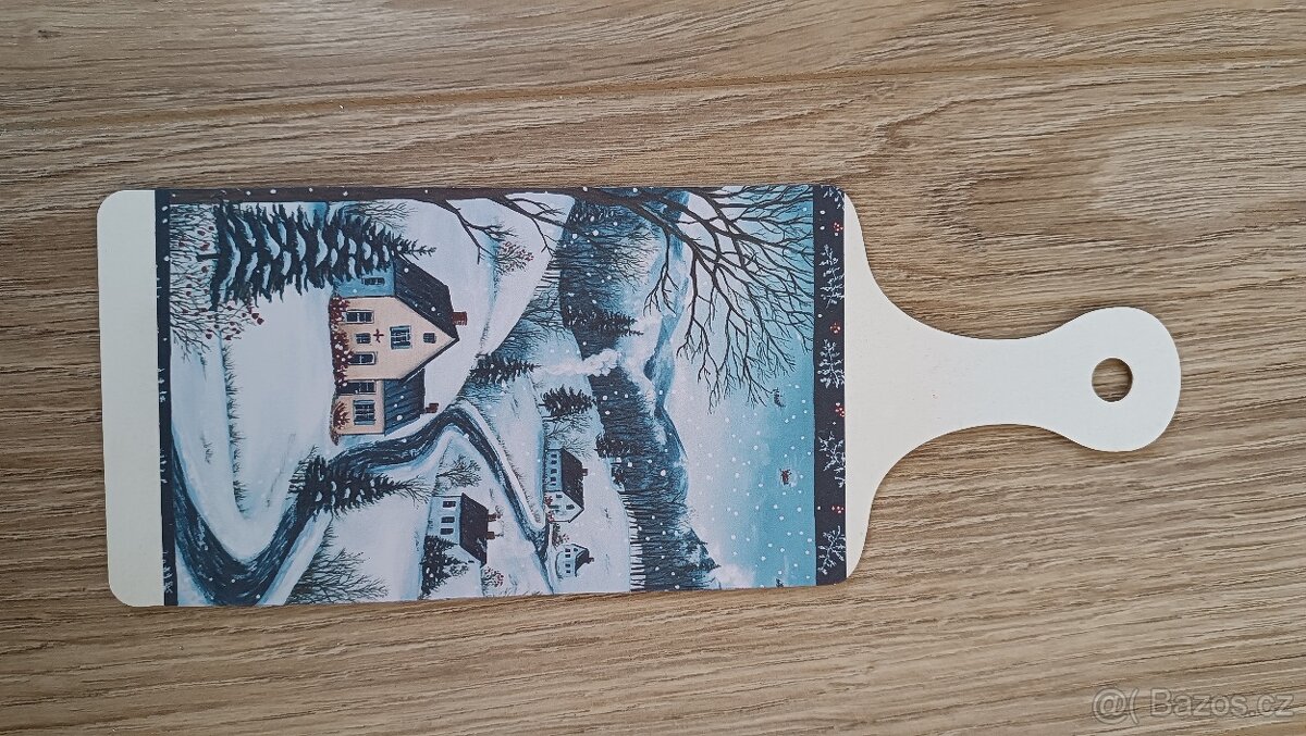 Dekorační prkénka zimní chalupa - 5