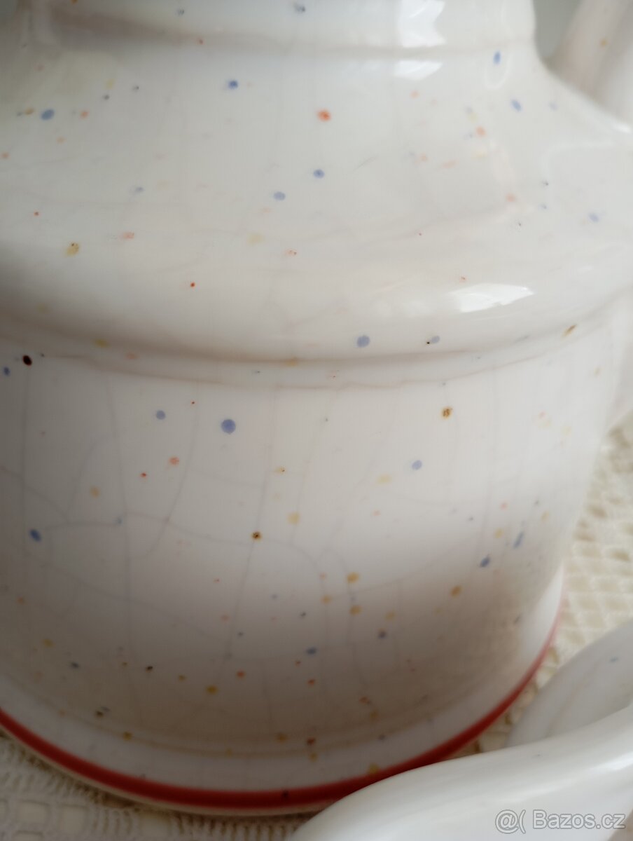 Keramická konvice a mlekovka - 5