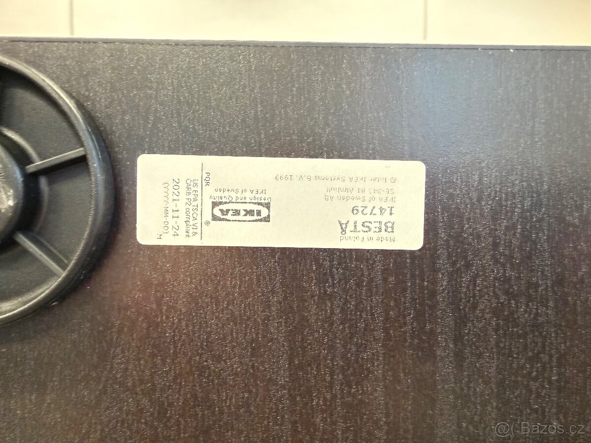 IKEA BESTÅ TV stolek / úložná skříňka – černohnědá, 180×40×3 - 5