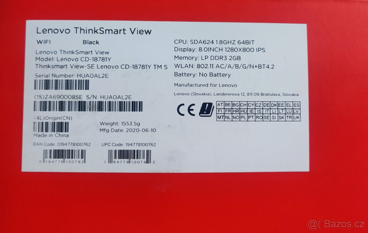 Lenovo ThinkSmart View – 8" Smart Display, nový - 5