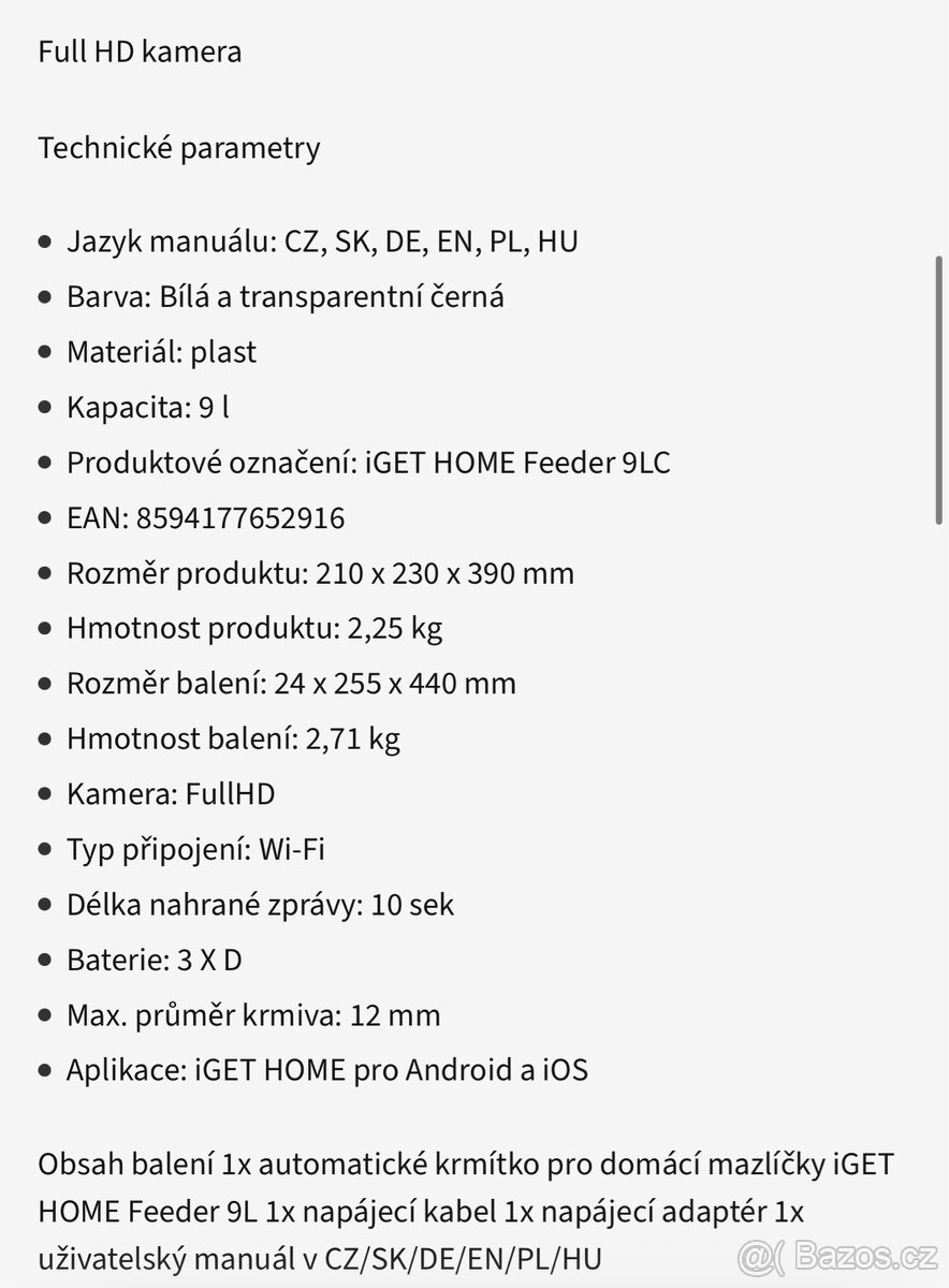 Dávkovač granulí IGET - 5