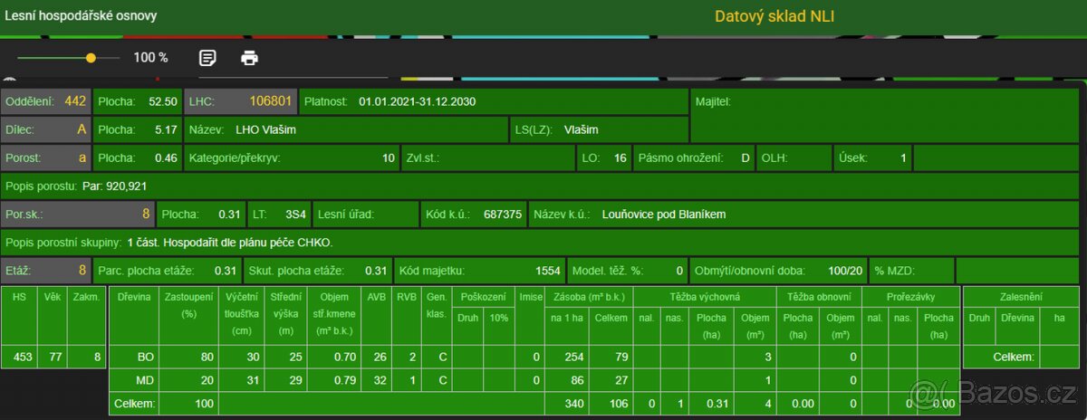 Prodám lesní pozemek v k. ú. Louňovice pod Blaníkem - 5