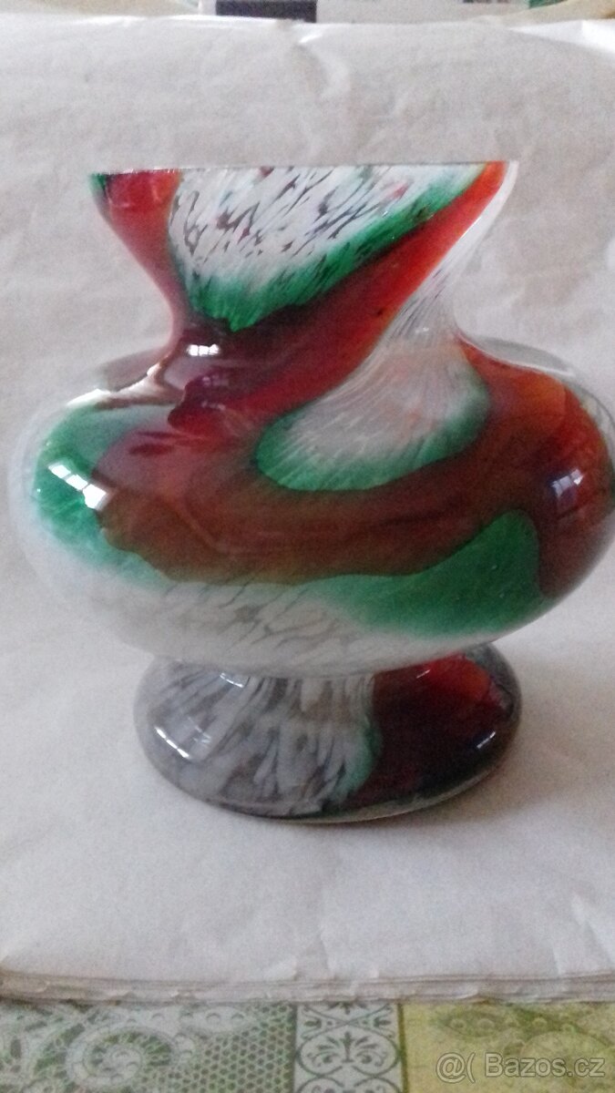 VÁZY Z BROKOVÉHO SKLA // KOŘENKY RUČNĚ MALOVANÉ - 5