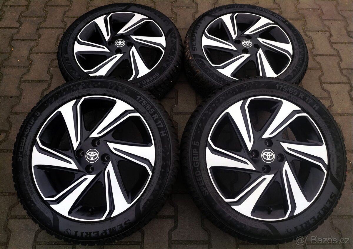 Alu kola originál Toyota Aygo 4x100 R17 KRÁSNÁ SADA - 5
