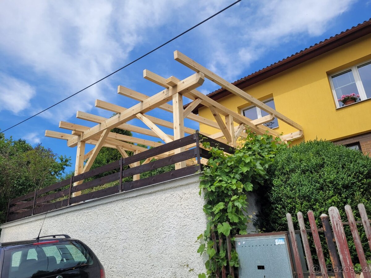 Pergoly a přístřešky z masivního dřeva - 5