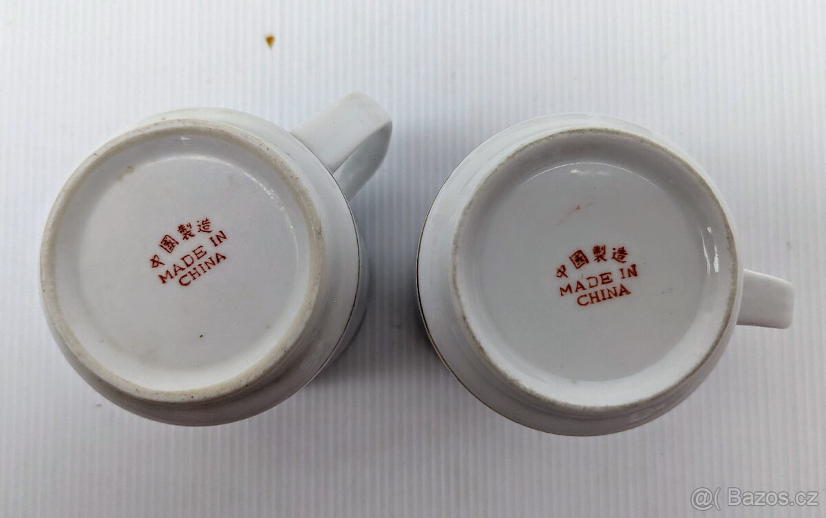Retro hrnky 6kusů. Japonský motiv. - 5