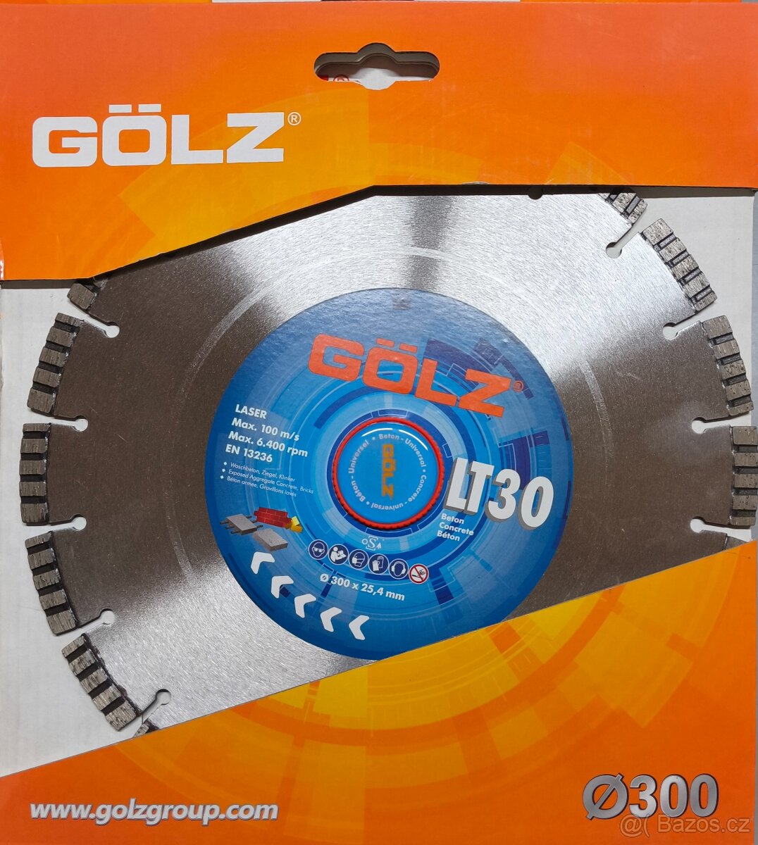 Diamantový kotouč 300 a 350 mm Gölz LT30 - 5