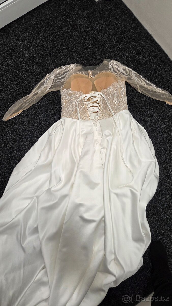 Svatební šaty (velikost L) - 5