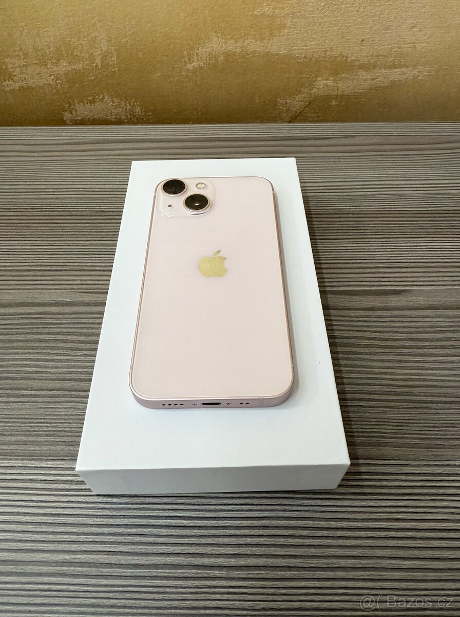 Apple iPhone 13 mini 128GB růžový, baterie 100% - 5