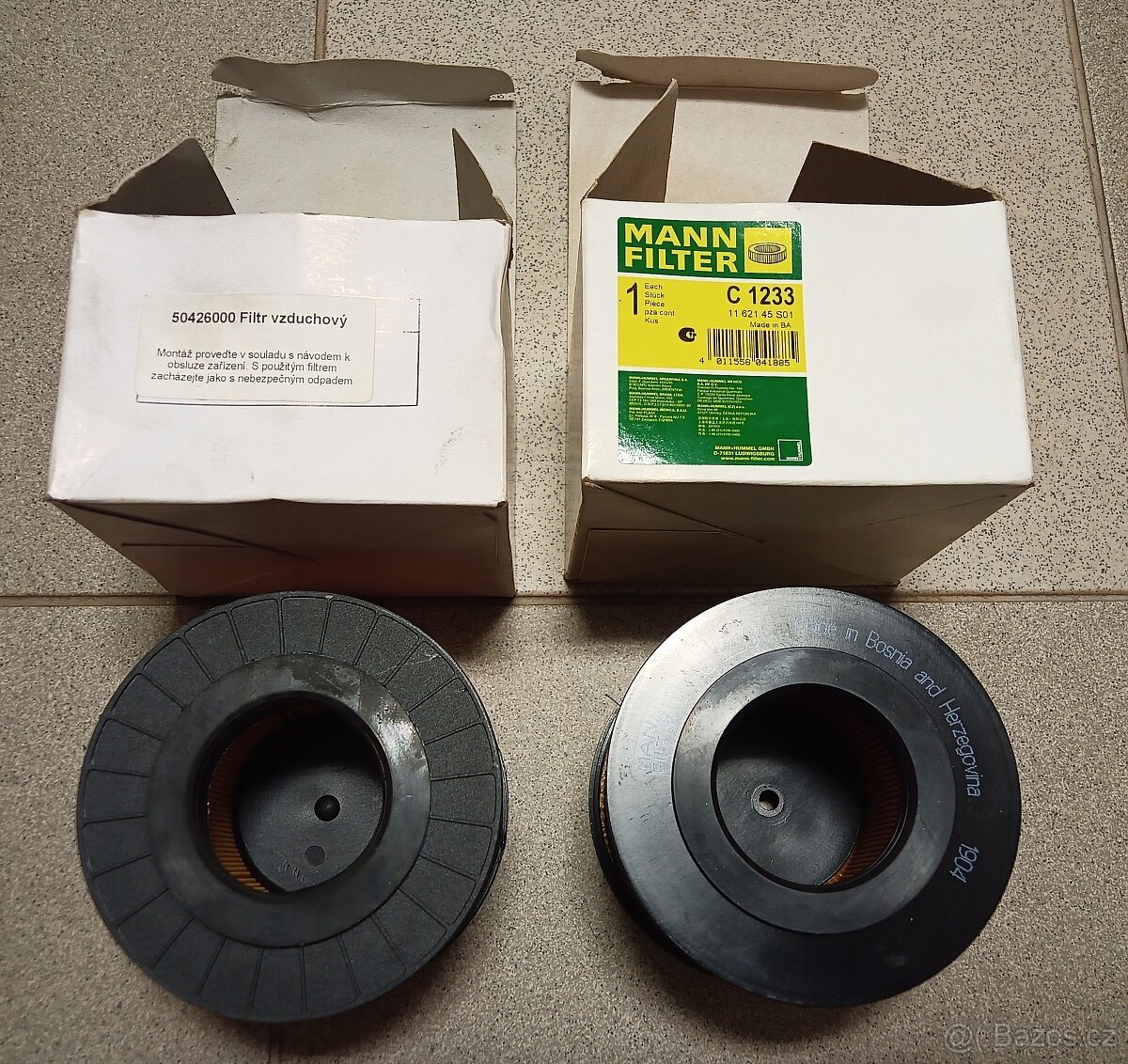 2x Vzduchový filtr C 14 200, 2x FILTER C 1233 - 5