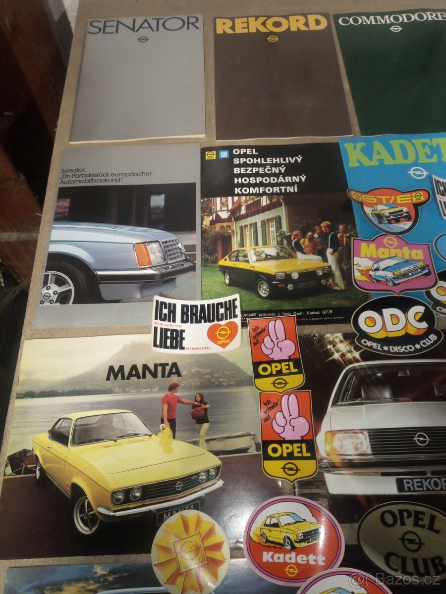 Prospekty Opel + dobové samolepky - 5