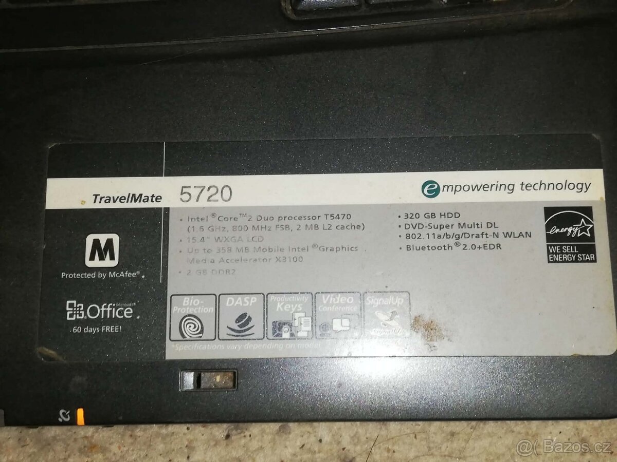 Acer TravelMate 5720/5320 MS2205 - retro notebook - 5