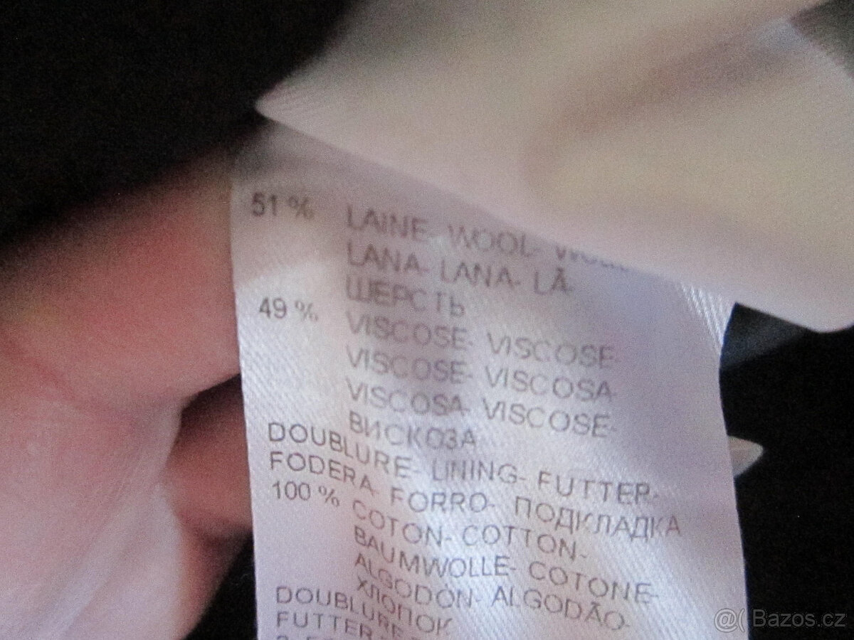 Zimní teplý kabát vel. M/38, 51% vlny, podšívka bavlna - 5