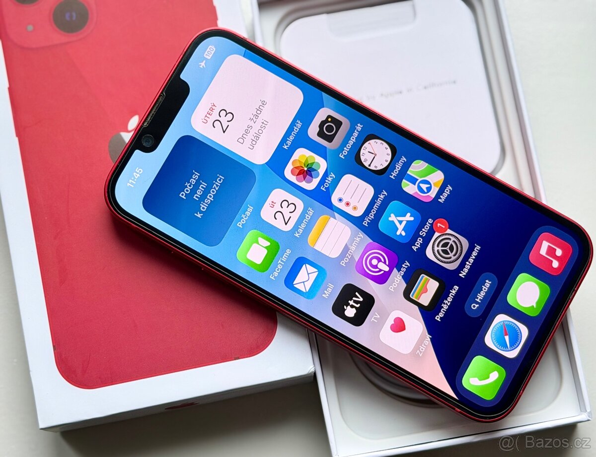iPhone 13 Red BATERIE 100% TOP - 5