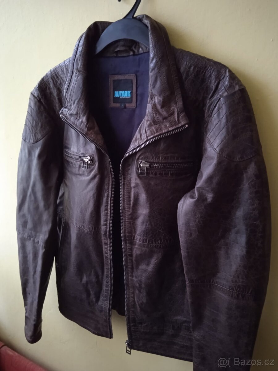Pánská kožená bunda, velikost L - 5