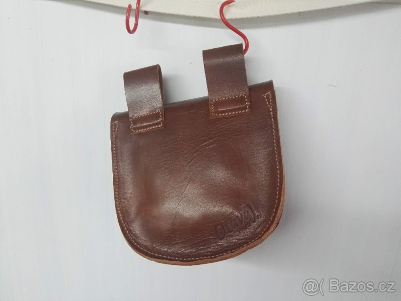 Podopasková kožená brašna, pravá kuže, kapsička, dokladovka - 5